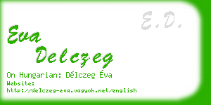 eva delczeg business card
